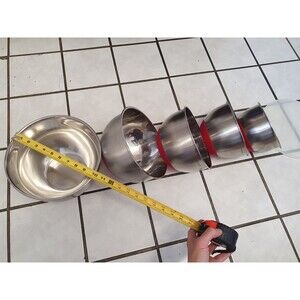 BON APPETIT STAINLESS STEEL MIXING BOWL 5 piece SET Red. Very Good Condition